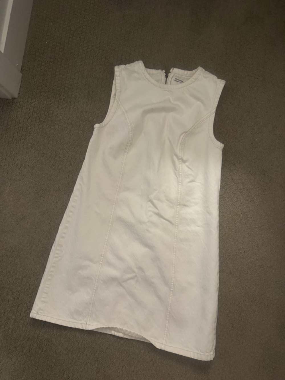 Abercrombie & Fitch White Denim Shift Dress